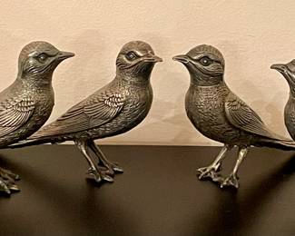 PEWTER BIRD FIGURES