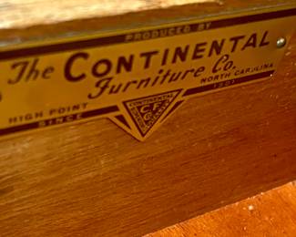 VINTAGE/ANTIQUE DRESSER by THE CONTINENTAL FURNITURE COMPANY, HIGH POINT, NC