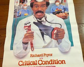 VINTAGE 1987 RICHARD PRYOR - CRITICAL CONDITION MOVIE POSTER