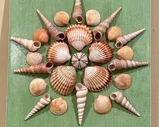 HANDCRAFTED BEACH ART ON LARGE FLOOR TILE