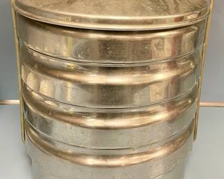 VINTAGE ALUMINUM PICNIC CARRIER