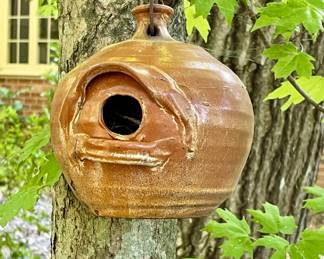 NC POTTERY BIRD HOUSE