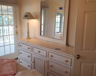 Cottage chic dresser with mirror