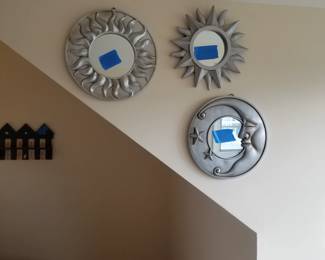 Silver accent mirrors