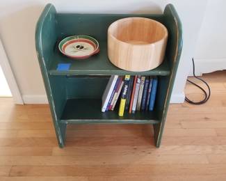 Green bookcase