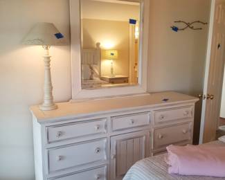 Cottage chic dresser with mirror