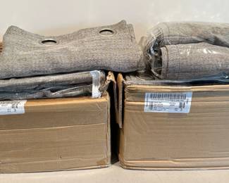8 New Eclipse Wyckoff Thermaweave Black Out Curtain Panels, 2 Full Boxes Plus
Lot #: 141