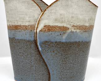 Hand Made Slab Pottery Vase, Initialed "JC" On Bottom
Lot #: 129