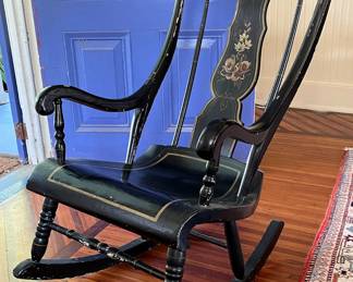 Antique Hand Painted Solid Wood Rocking Chair
Lot #: 2