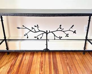 Diego Giacometti Wrought Iron Tree Of Life Console Table With Marble Top
Lot #: 5