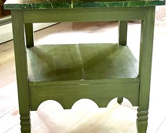 Vintage Marble Top Solid Wood Small Side Table
Lot #: 77