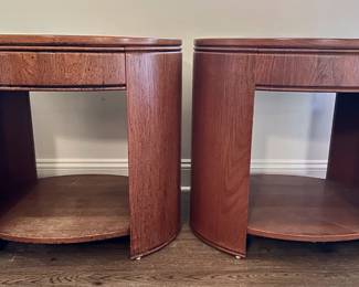 Pair Mid Century Modern Drum Night Tables With Drawers
Lot #: 56