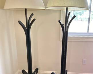Two Vintage Floor Lamps: 1 Iron & 1 Wood (Do Not Match, Though They Appear To!)
Lot #: 97