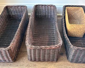 4 Large Rectangular Baskets & 1 Smaller Basket
Lot #: 110