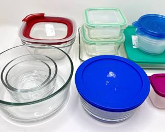 Over 12 Glass Storage Contains, Mostly Pyrex
Lot #: 170