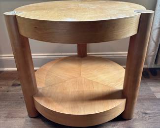 Mid Century Modern Solid Wood Round Side Table
Lot #: 87