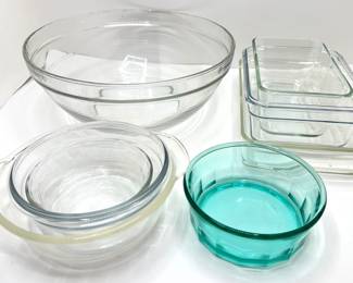 8 Glass Bowls, Including Vintage Pyrex & Acoroc
Lot #: 169