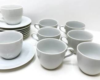 Set Of 8 Pottery Barn Teacups With Saucers
Lot #: 76