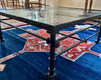 Diego Giacometti Wrought Iron Coffee Table With Glass Top
Lot #: 6