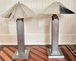 2 Vintage Chrome Table Lamps
Lot #: 58