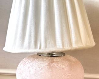 Vintage Textured Glass Table Lamp With Silk O Lite Shade
Lot #: 158