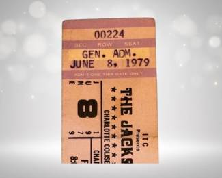 The Jacksons  - Concert Ticket - Charlotte Coliseum - Friday, June 8, 1979.