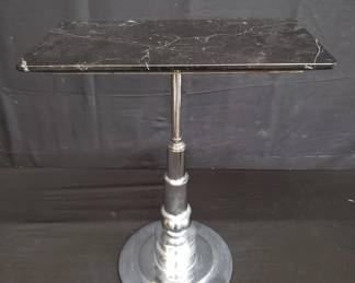 Lot # : 496 - Art Deco sky scraper chrome marble top table
