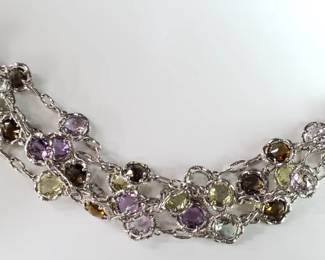 Lot # : 13 - Tacori 18k and sterling silver multicolored
