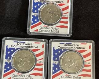 Lot # : 329v - Delaware state quarter ms65 lot
