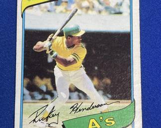 Lot # : 436z - 1980 Topps Rickey Henderson rookie card

