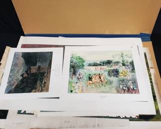 Lot # : 166 - Large group of museum prints in portfolio
