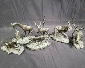 Lot # : 305 - Group of bronze animal figures, box lot.
