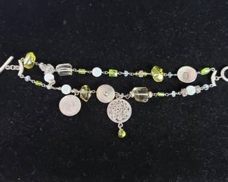 Lot # : 1 - Sterling silver and gemstone bracelet by Dalia
