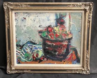 Lot # : 442 - Mid-Century Oil Painting, Signed
