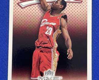 Lot # : 502z - 2003 Upper Deck MVP LeBron James rookie card
