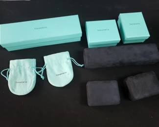 Lot # : 138 - Group of empty Tiffany & Co. jewelry boxes 
