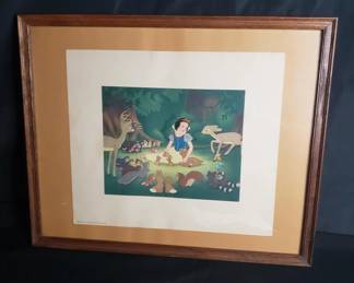 Lot # : 206 - Early Walt Disney Production Snow White &
Friends colored print Printed lower left.
