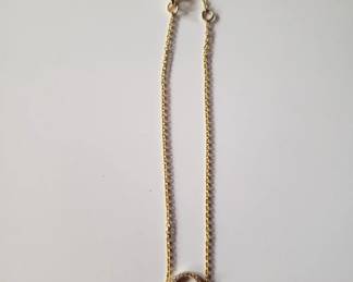 Lot # : 111 - 14k gold and diamond bracelet
