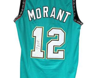 Lot # : 394z - Ja Morant autographed Memphis jersey
