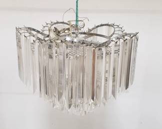 Lot # : 64 - 1970s acrylic prism chandelier
