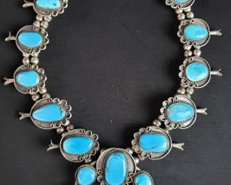 Lot # : 16 - Vintage silver squash blossom necklace
