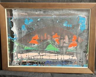 Lot # : 83 - Signed Chinese abstract painting
