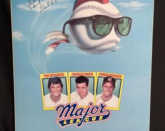 Lot # : 326 - Major League unframed movie poster signed Note
