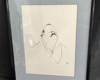 Lot # : 457 - AL HIRSCHFELD Signed Numbered Print of Dom DeLuise
