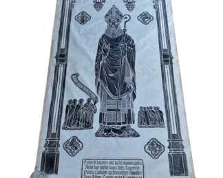 Lot # : 438z - Antique block print Bishop Frilleck scroll
