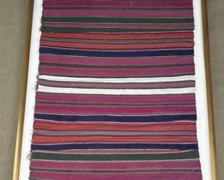 Lot # : 362z - Vintage framed Turkish style Kilim rug
