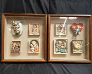 Lot # : 416 - Pair of framed Goebel figurines
