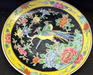 Lot # : 360z - Vintage Asian hand painted porcelain plate
