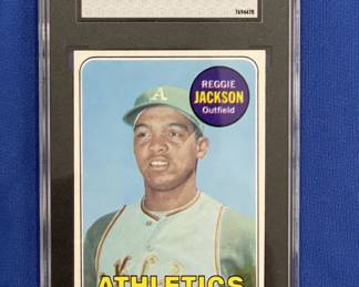 Lot # : 508z - 1969 Topps Reggie Jackson rookie card
