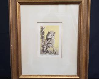 Lot # : 50 - Pencil signed etching on rag paper
